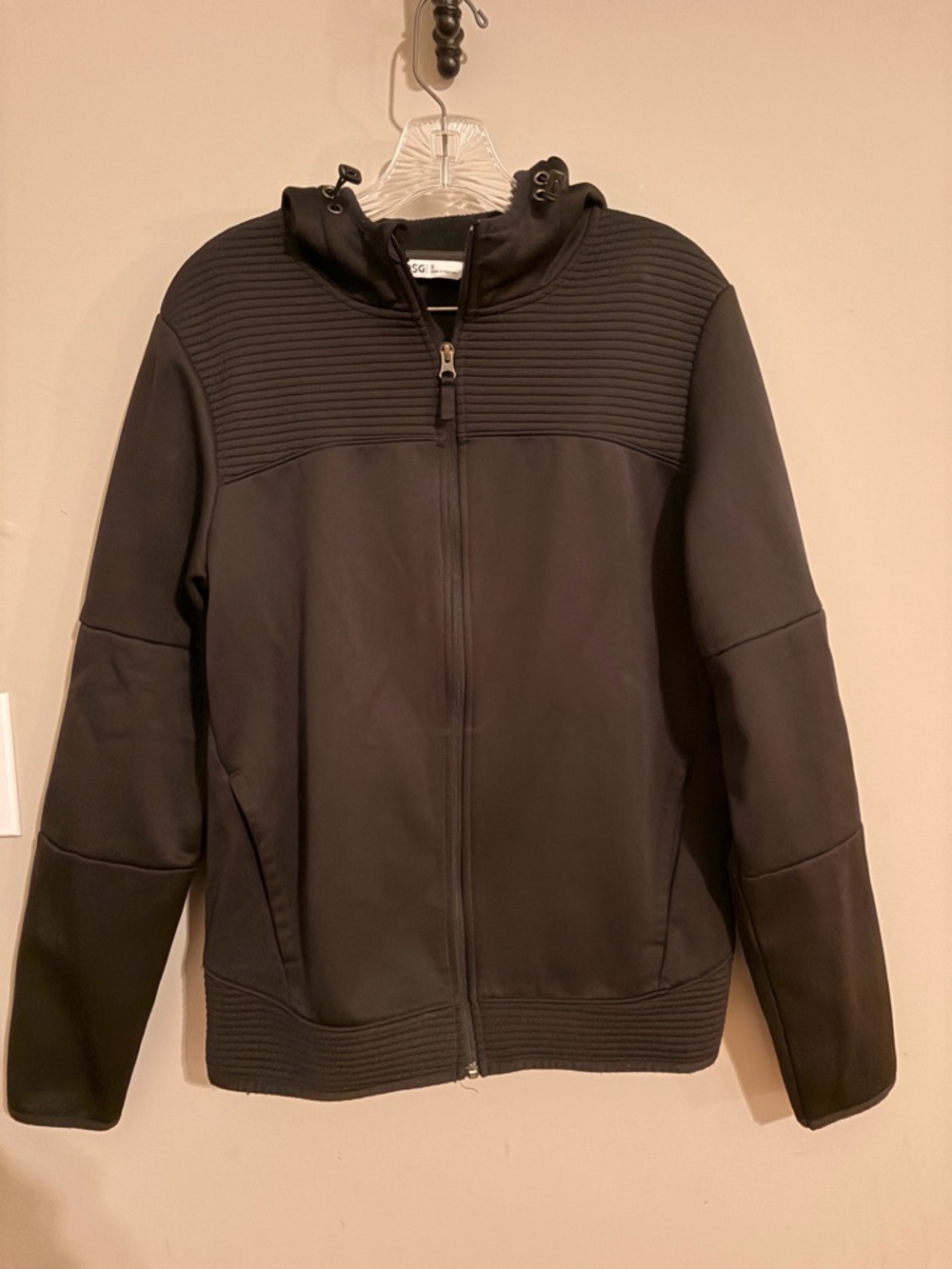 DSG Black Lightweight Zip-Up Hooded Men’s Jacket